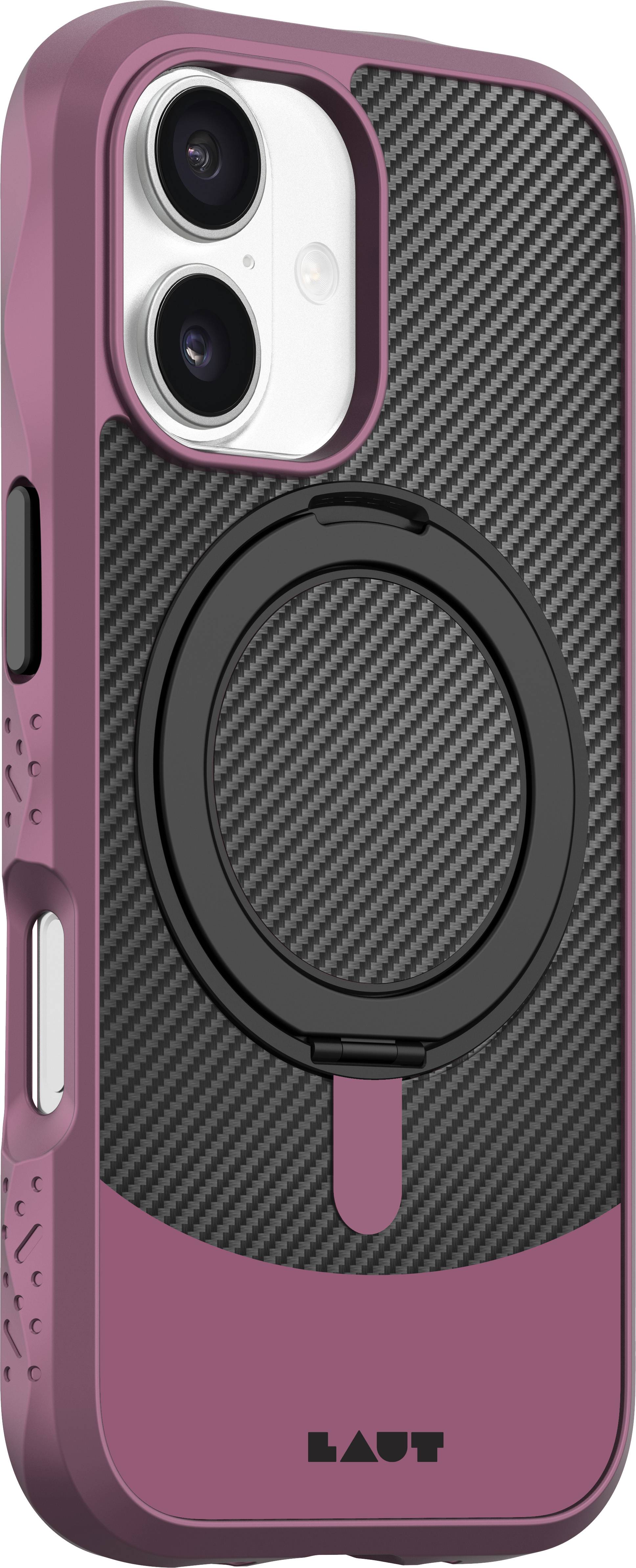 LAUT Carbon Matter Case für iPhone 17, Weinrot