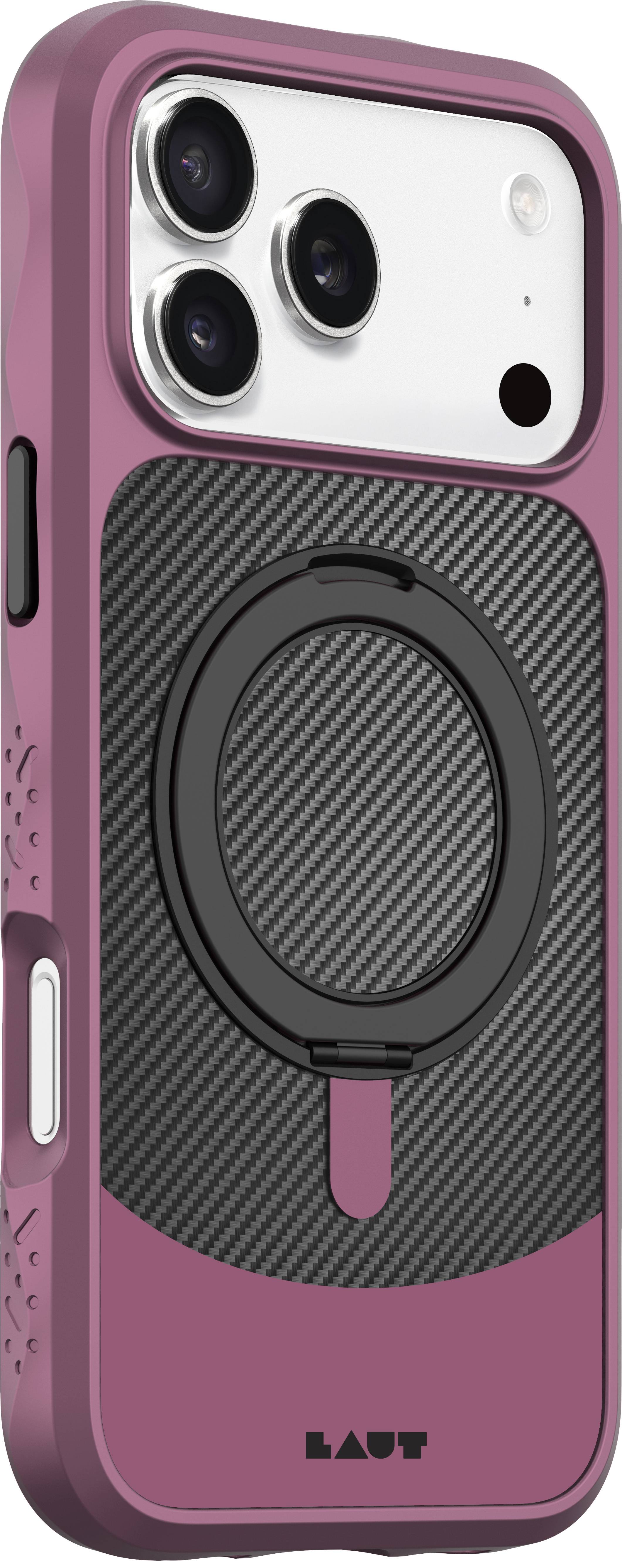 LAUT Carbon Matter Case für iPhone 17 Pro, Weinrot
