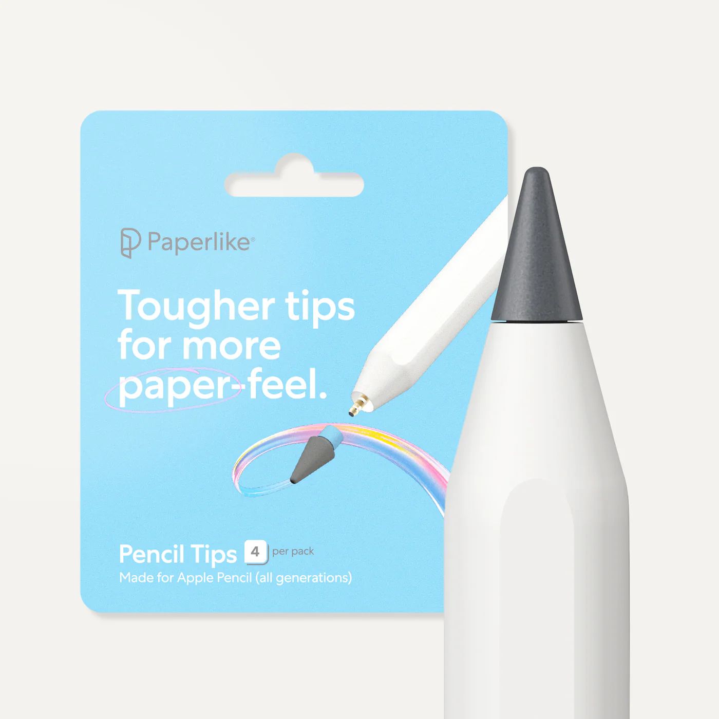 Paperlike Ersatzspitzen für Apple Pencil, Grau, 4er-Pack