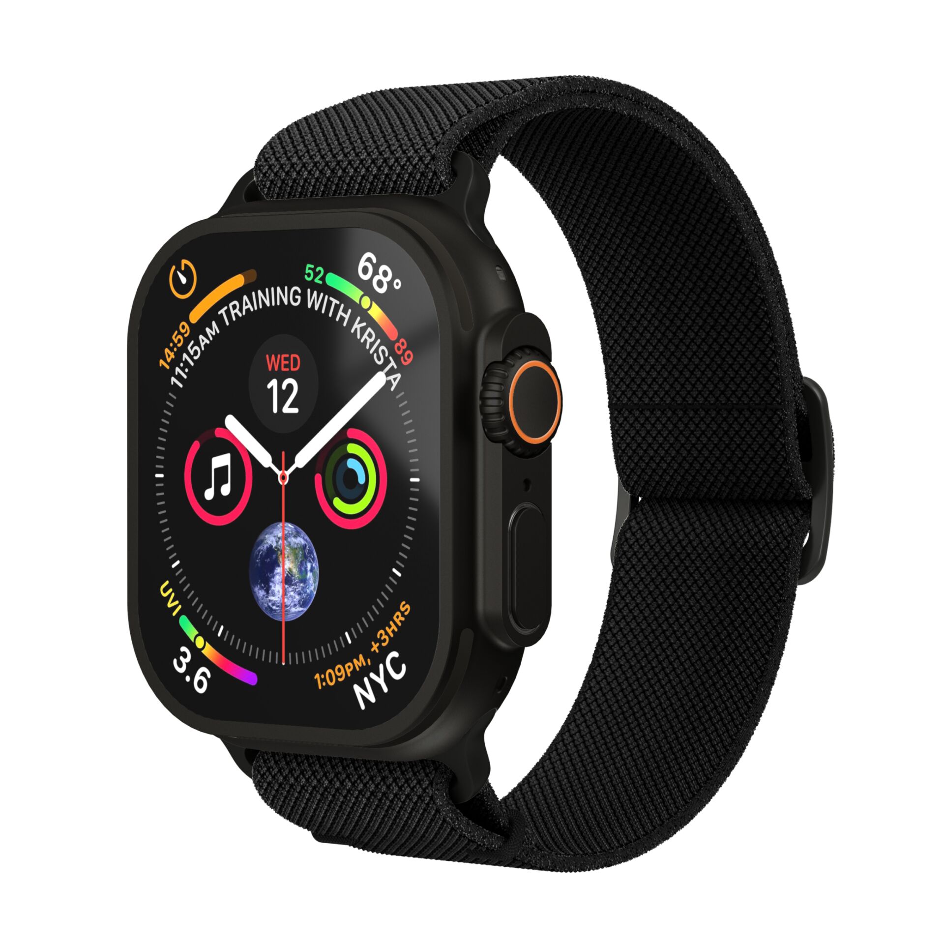 Vonmählen Classic Loop für Apple Watch, Schwarz/Schwarz, 38/40/41/42mm (Series 10/11)