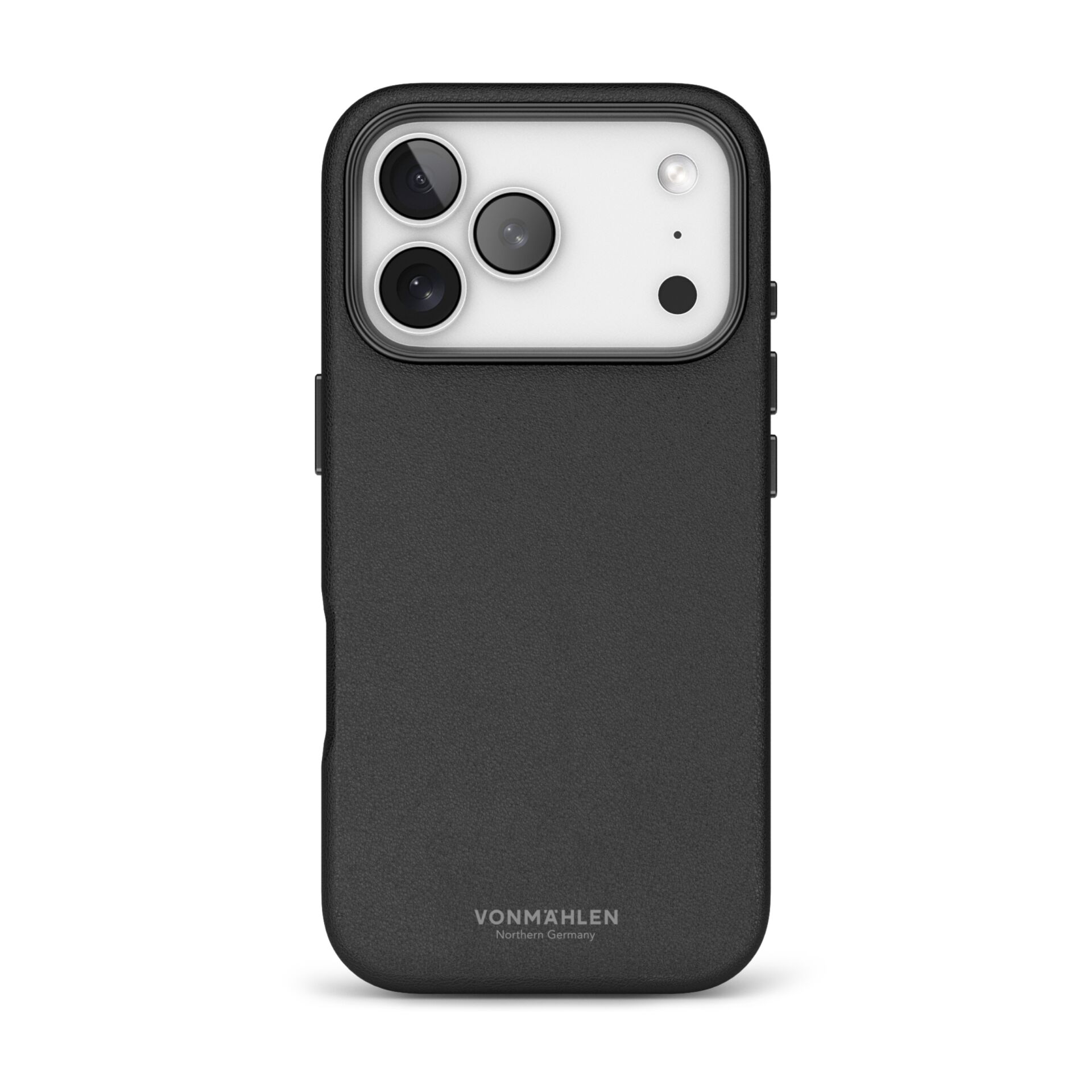 Vonmählen Vegan Leder Case für iPhone 17 Pro, Schwarz