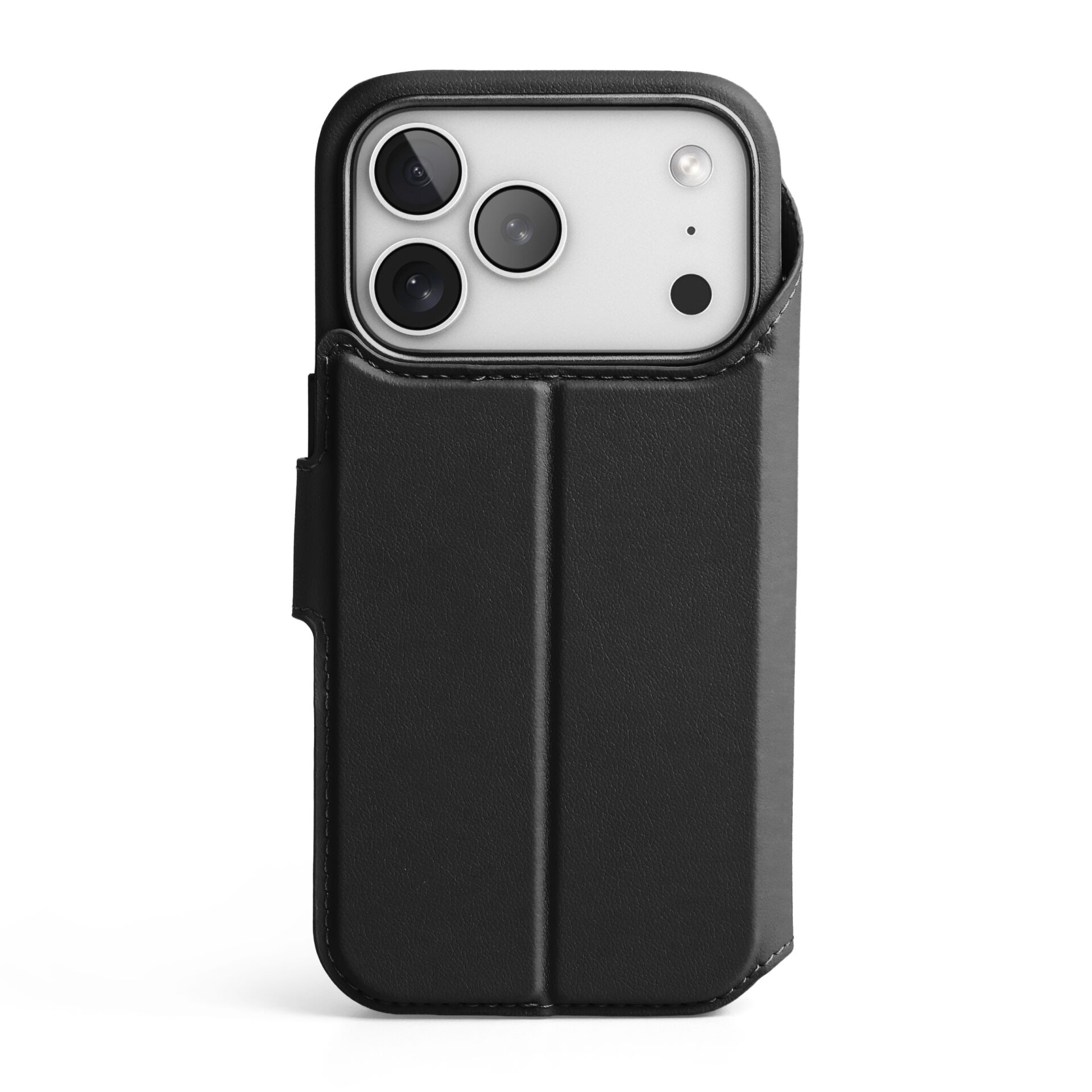 Vonmählen Vegan Leder Folio für iPhone 17 Pro Max, Schwarz