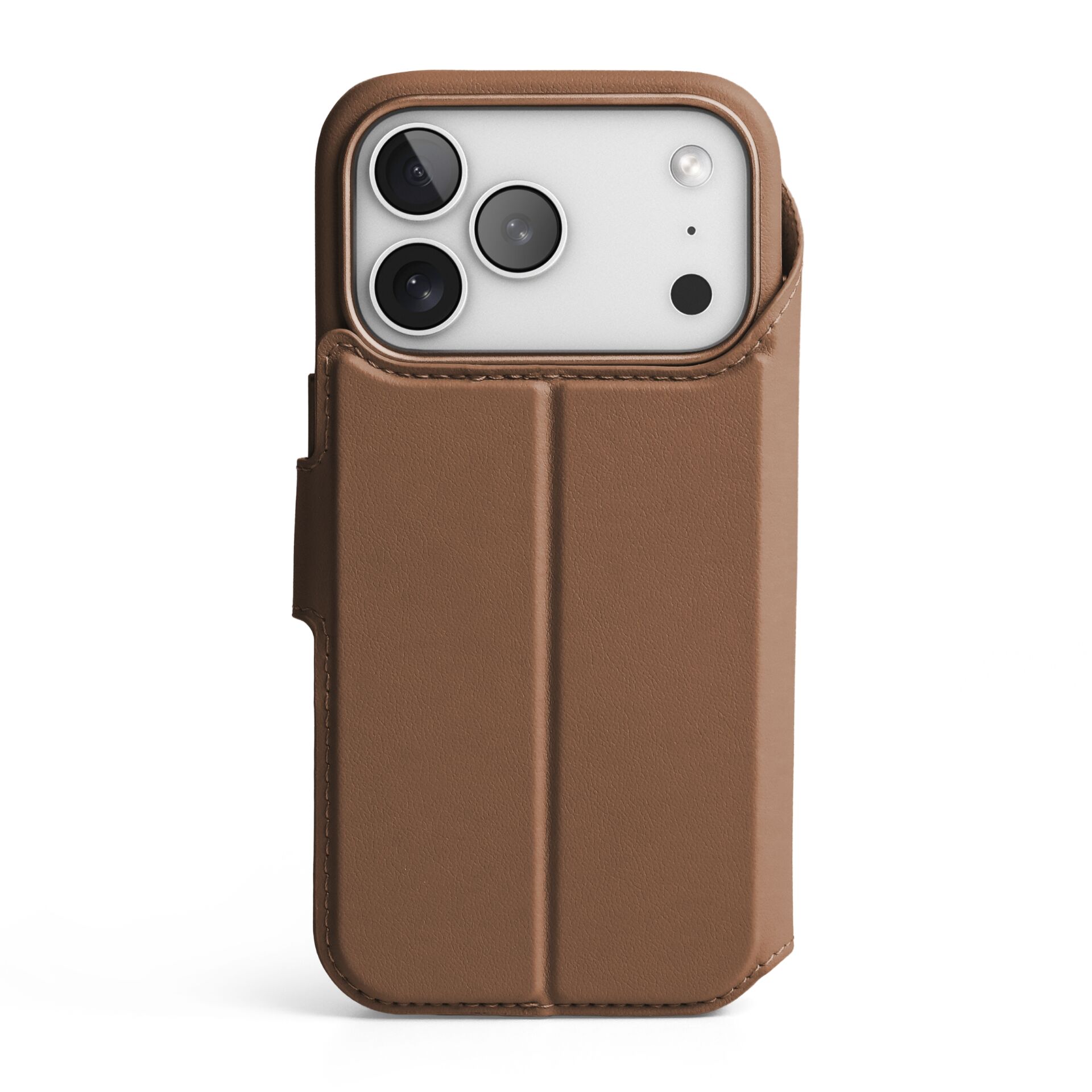 Vonmählen Vegan Leder Folio für iPhone 17 Pro Max, Braun