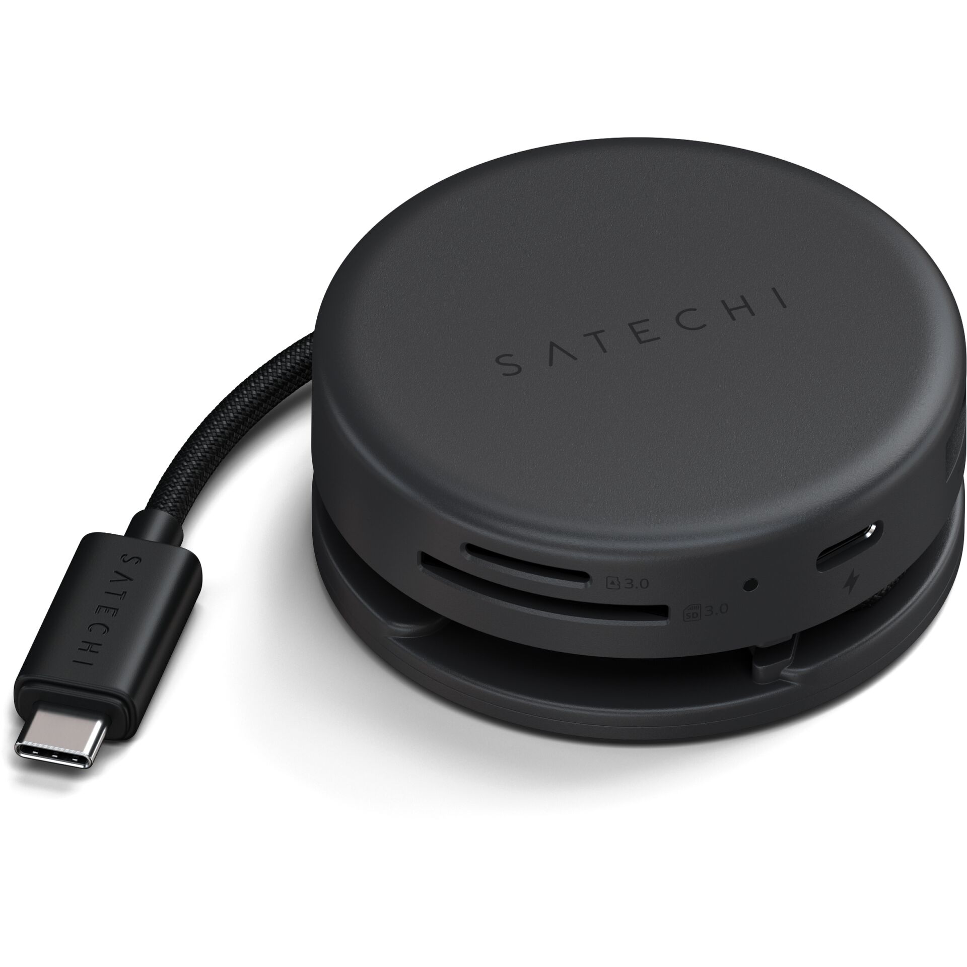 Satechi OntheGo USB-C Multiport Hub (7 in 1), Schwarz, 7 in 1