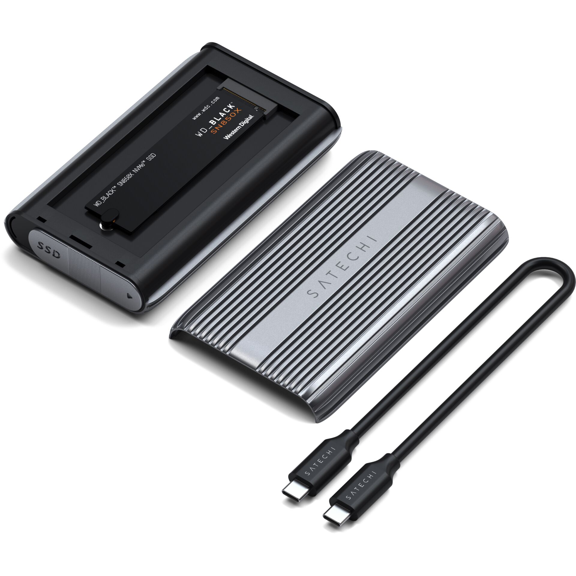 Satechi USB-C NVMe SSD Pro Gehäuse, Anthrazit