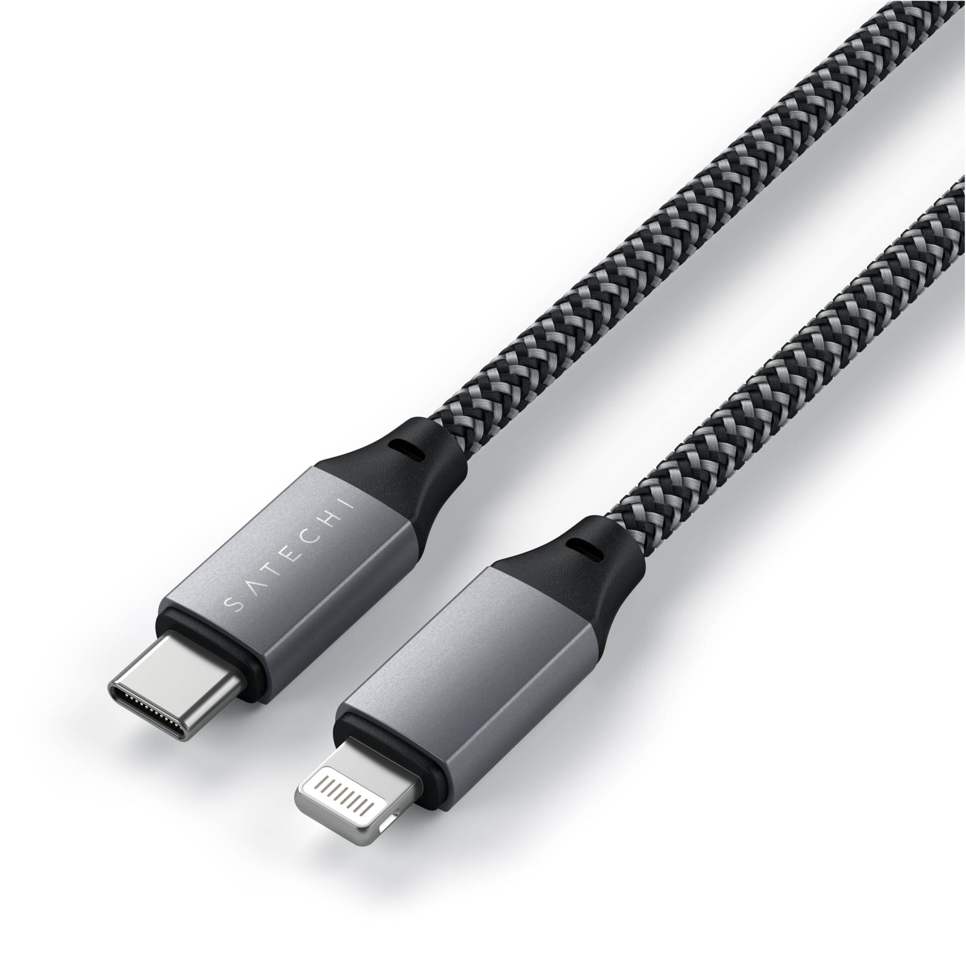 Satechi USB-C auf Lightning Kabel, Anthrazit, 0,25m, 60W
