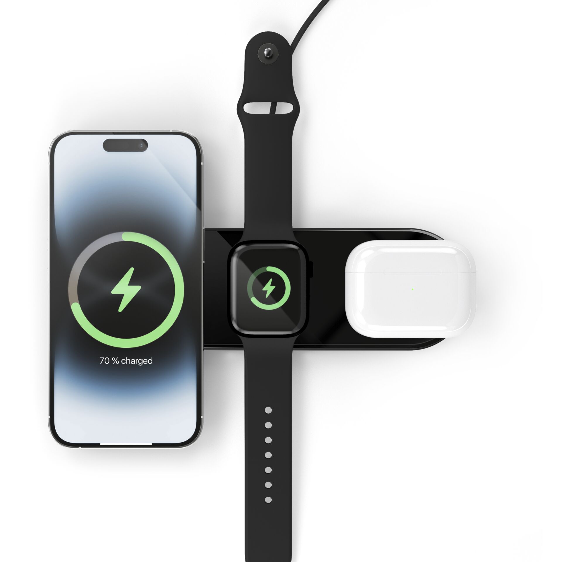 Vonmählen Aura Home Wireless (3-in-1) QI Charger, Schwarz, 15W
