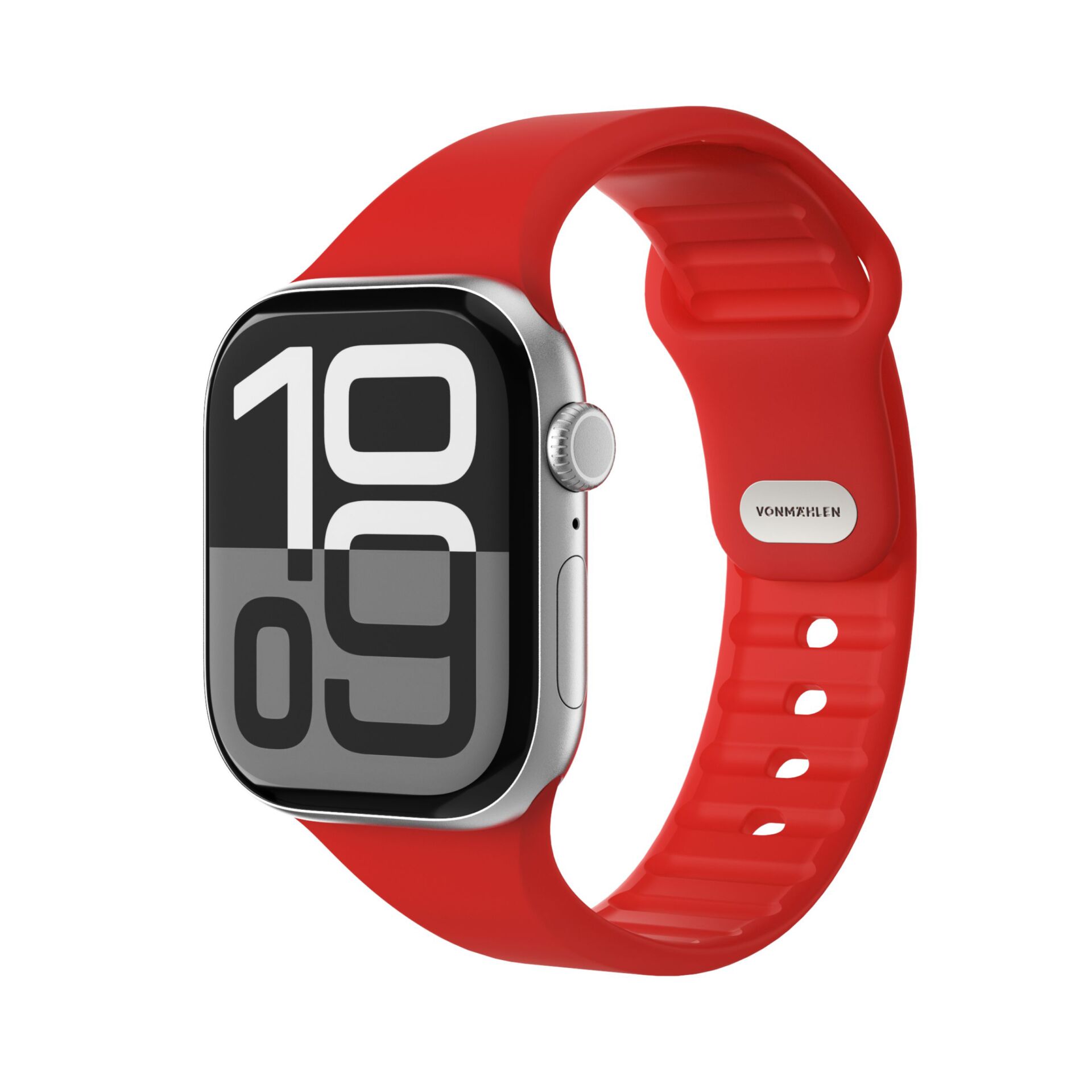 Vonmählen Classic Band für Apple Watch, Rot, 38/40/41/42mm (Series 10/11), Silikon