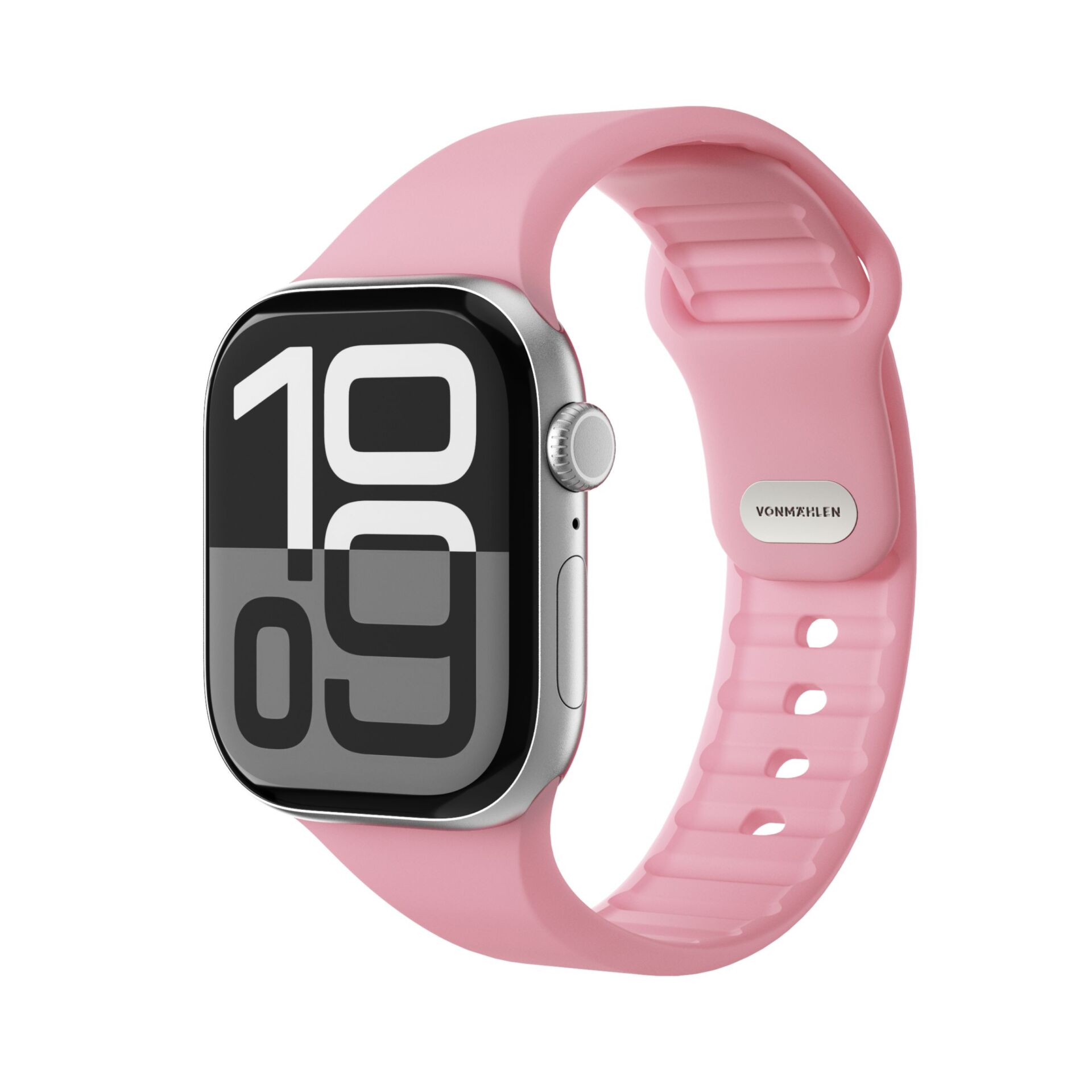Vonmählen Classic Band für Apple Watch, Rosa, 42 (Series 1/2/3)/44/45/46/49mm, Silikon