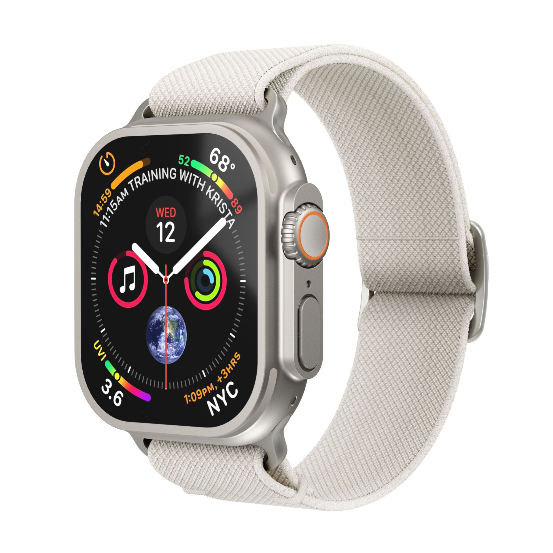 Vonmählen Classic Loop für Apple Watch, Cream/Natur, 42 (Series 1/2/3)/44/45/46/49mm