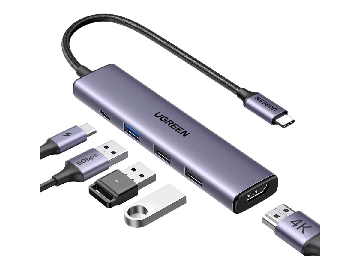UGREEN USB-C Hub (5 in 1), Grau