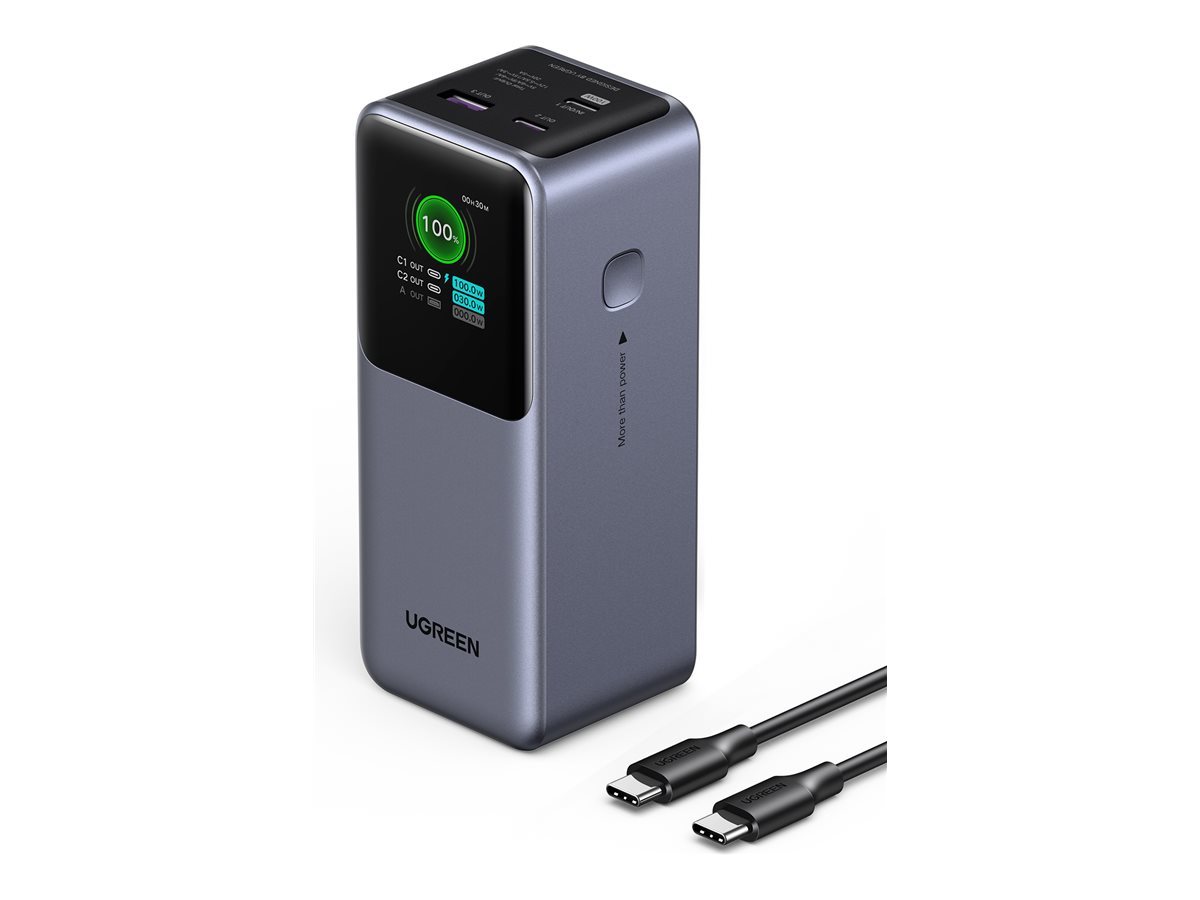 UGREEN Nexode PB721 Powerbank mit Display, Grau, 20.000 mAh