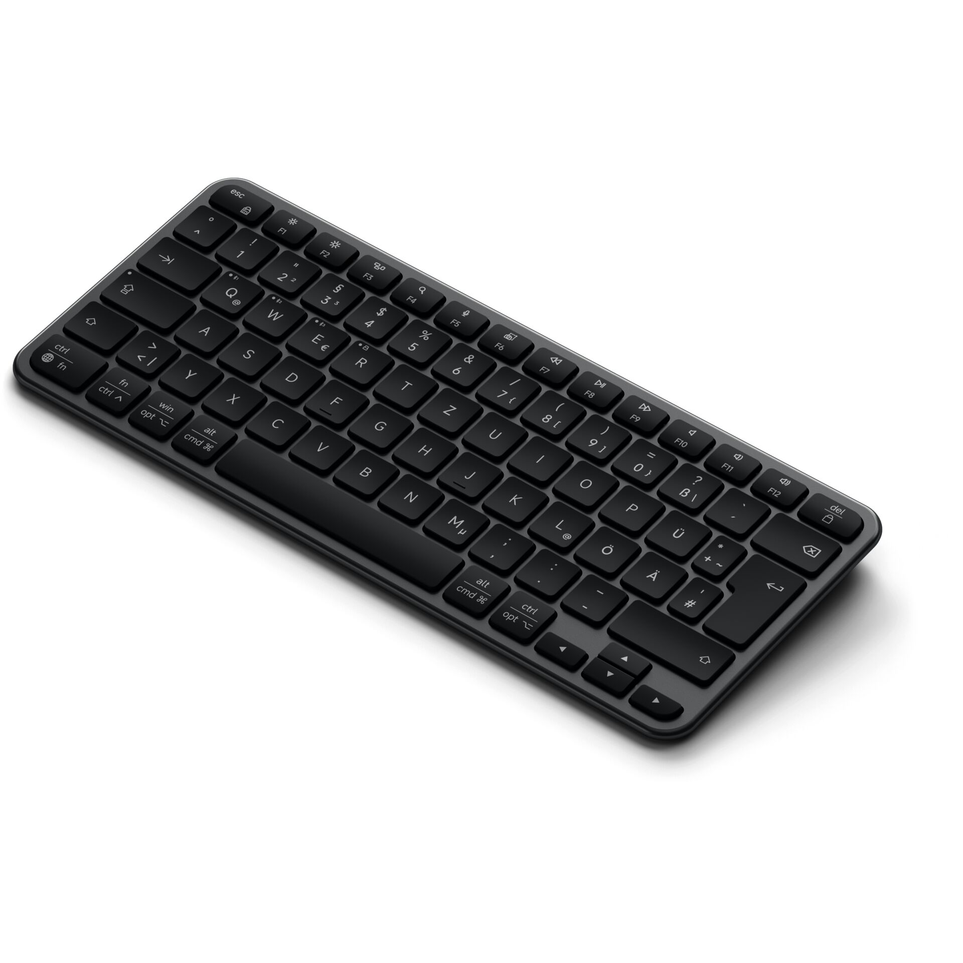 Satechi Slim EX1 Kabellose Tastatur, Space Schwarz, Bluetooth, Deutsch