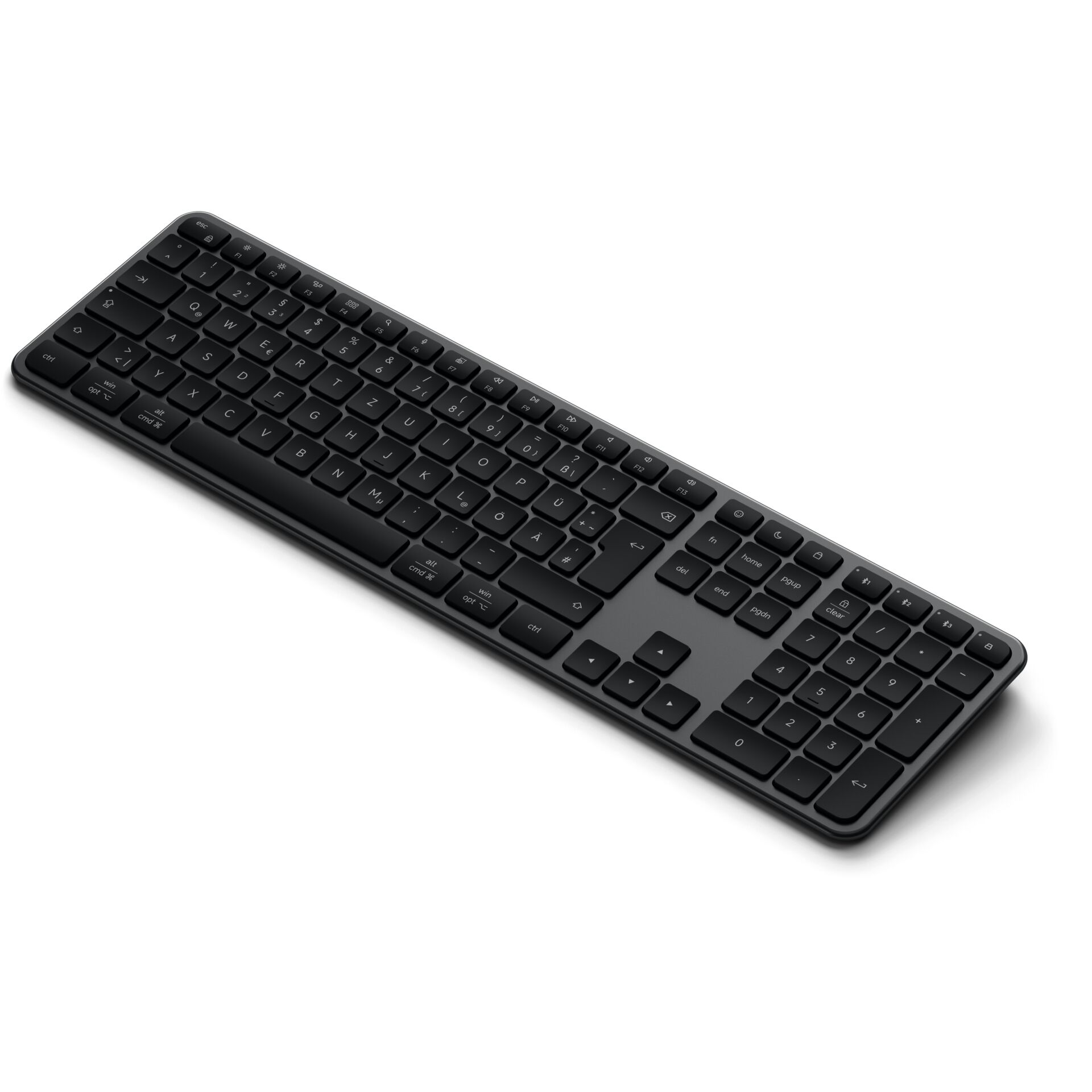 Satechi Slim EX3 Kabellose Tastatur, Space Schwarz, Bluetooth, Deutsch
