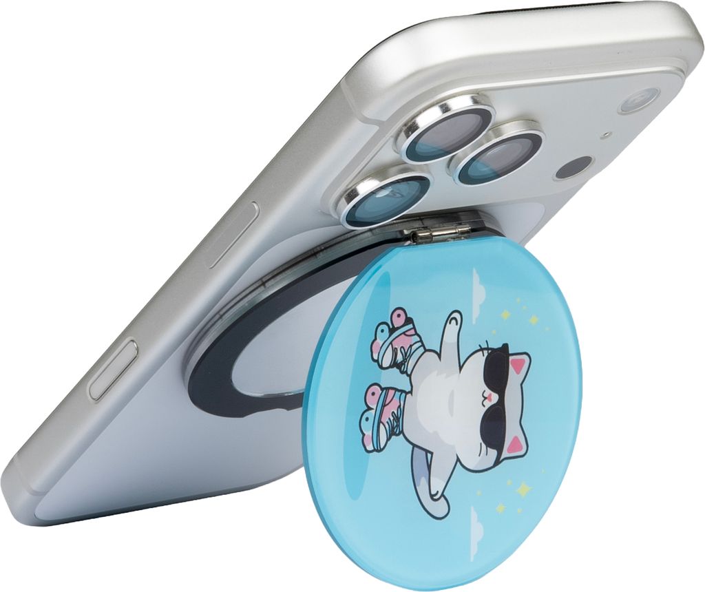 LAUT MAGMOJI MagSafe Ring Mirror Stand Cat Keep Rolling