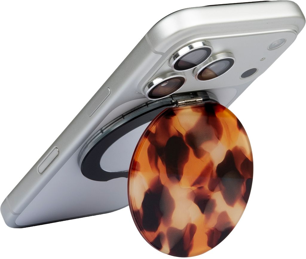 LAUT MAGMOJI MagSafe Ring Mirror, Tortoise Classic