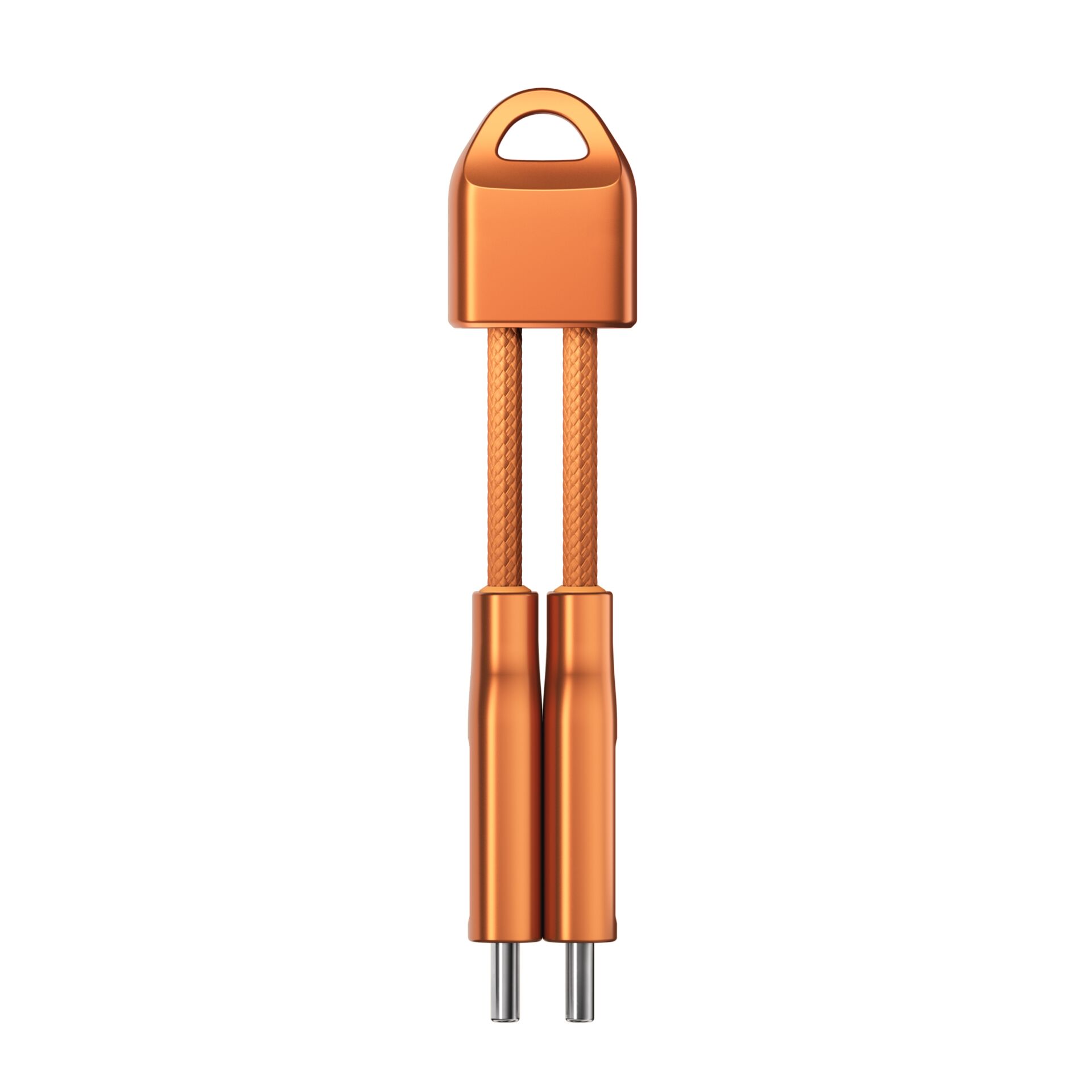 Nomad ChargeKey USB-C-auf-USB-C Lade- und Datenkabel, Orange, 12cm, 240W