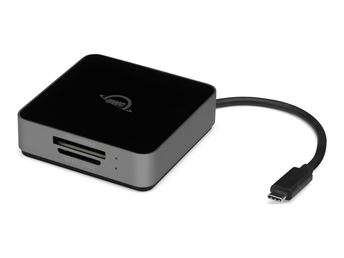 OWC Atlas Dual CFexpress + SD Speicherkartenlesegerät (2 in 1), Schwarz