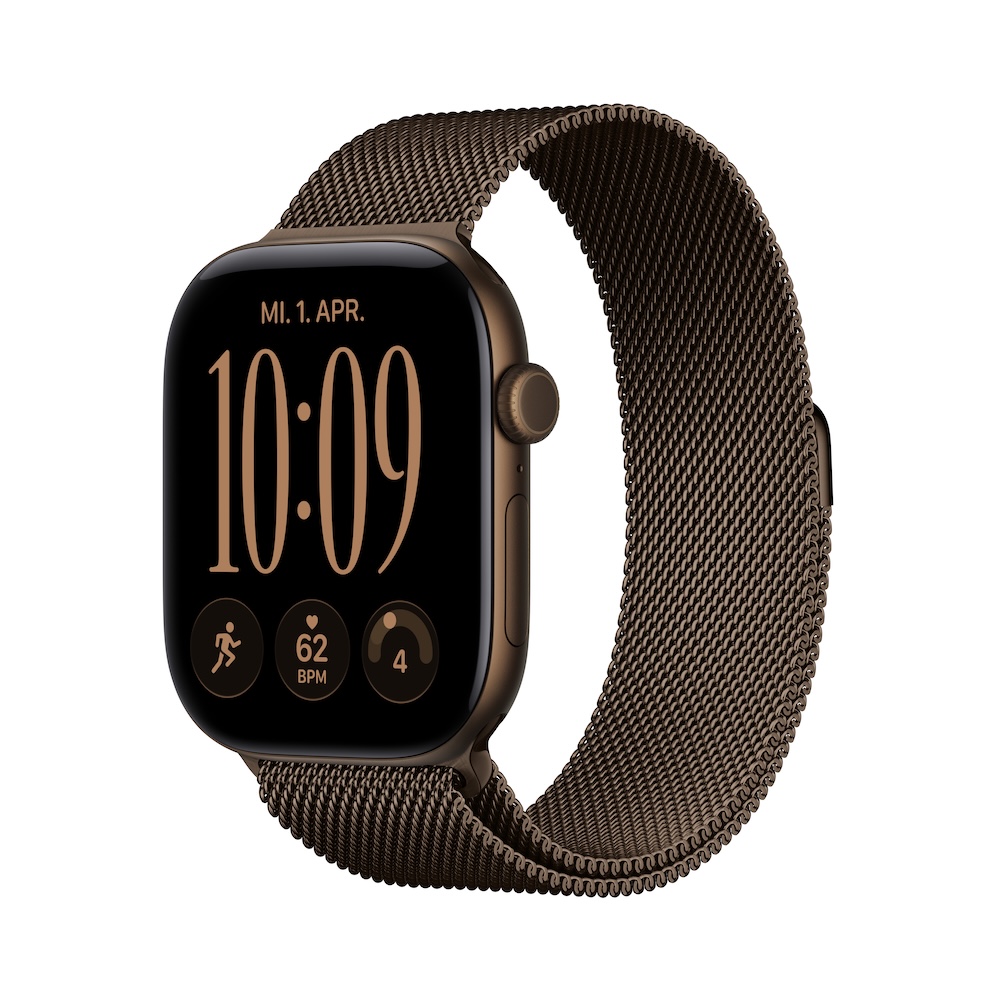 Apple Watch Series 12 Milanaise Loop, Dunkelbronze, Dunkelbronze, 46mm, GPS + Cellular, M/L