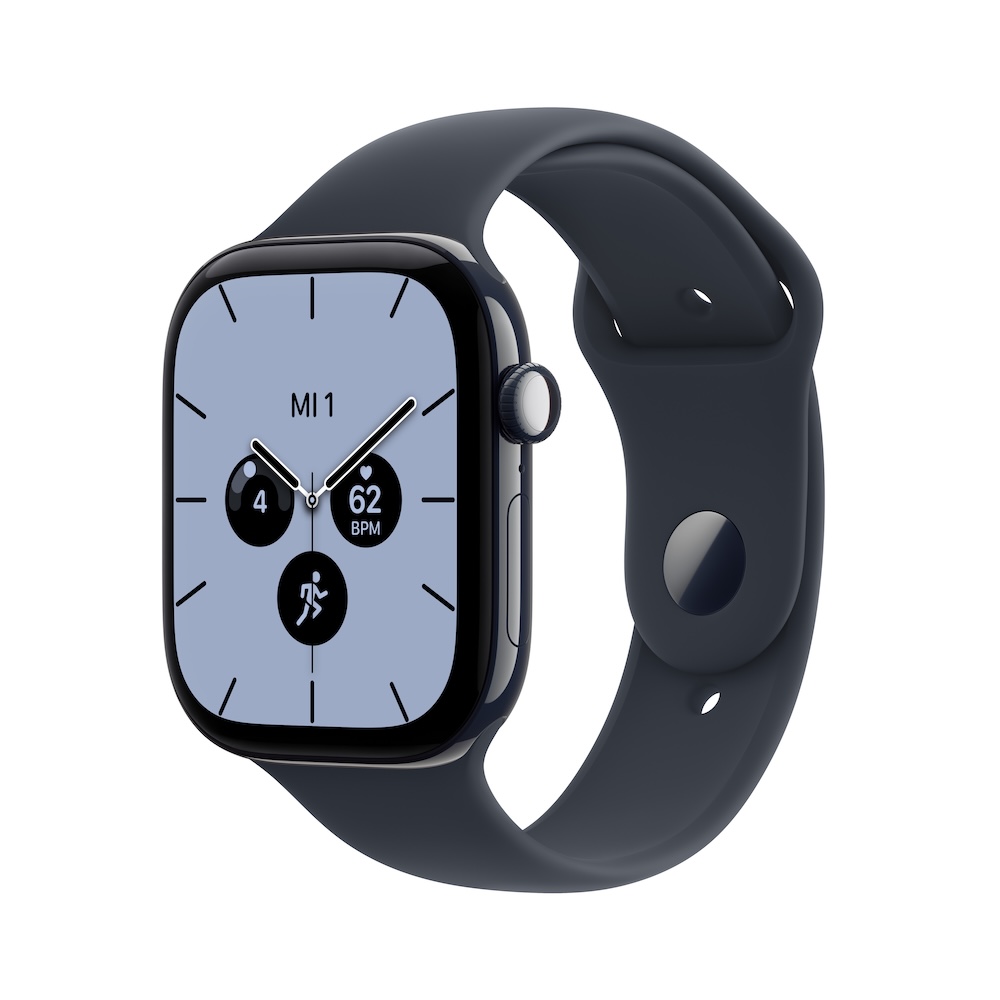 Apple Watch Series 12 Sportarmband, Nachtblau, Navyblau, 46mm, GPS + Cellular, S/M