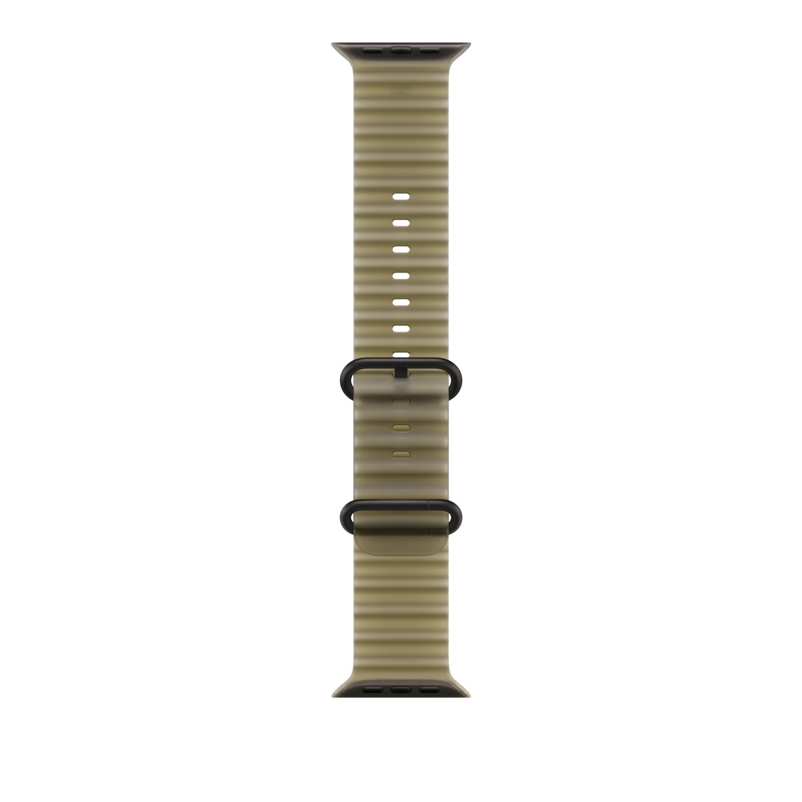Apple Ocean Armband, Halbtransparentes Seegrasgrün, Gehäusefarbe Titan Schwarz, 49mm, One Size