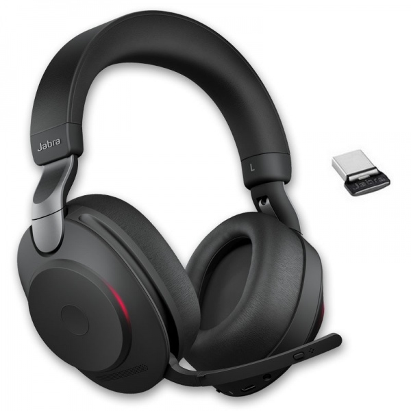 Jabra Evolve2 85 UC, Schwarz, On-Ear, Kabellos via USB-Empfänger