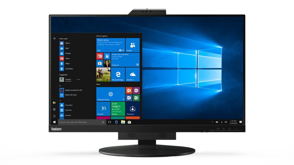 Lenovo ThinkCentre Tiny in One 27" Monitor, Schwarz, HDMI, DisplayPort, 2560 x 1440 (QHD), Flat