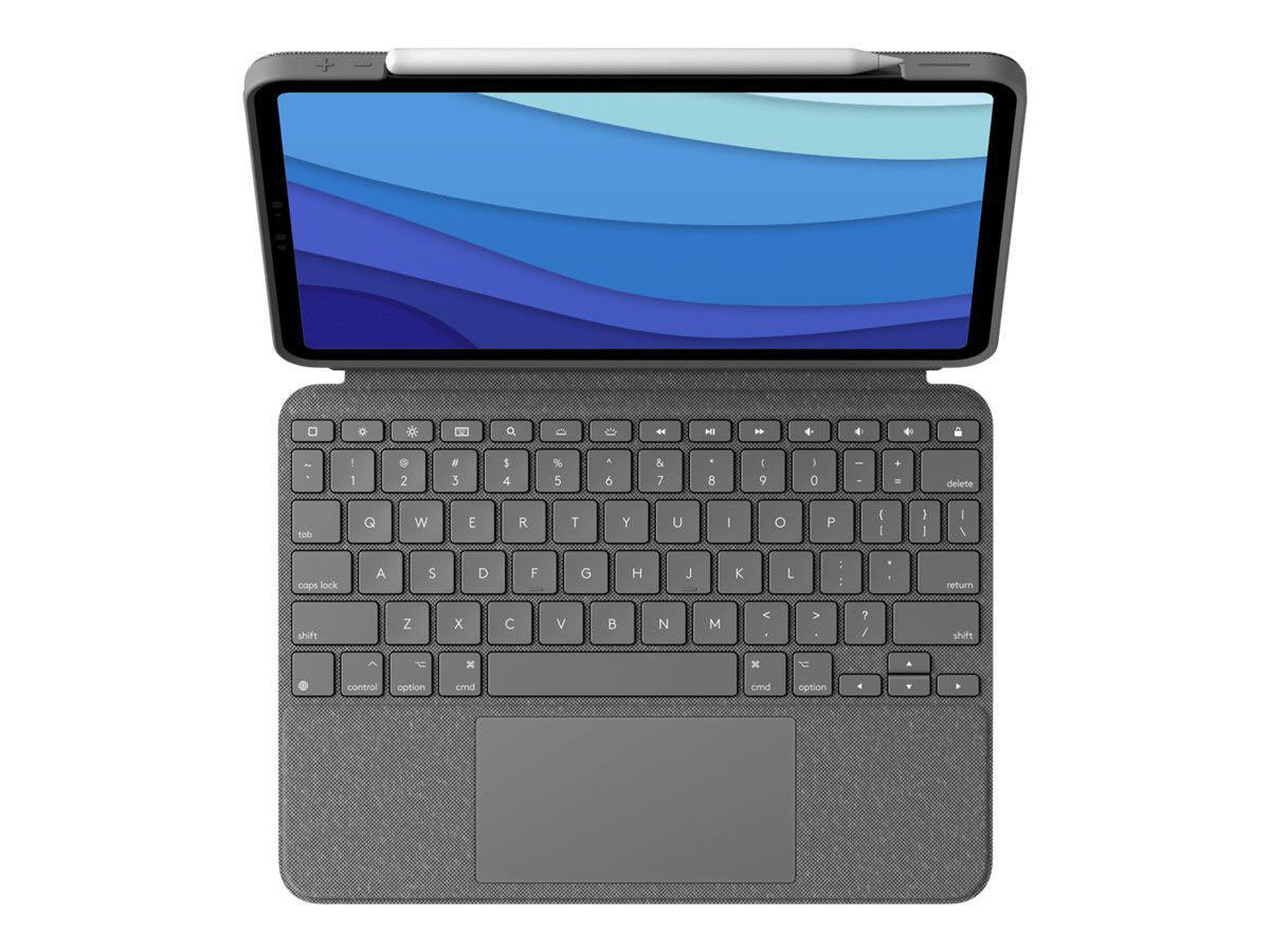 Logitech Combo Touch Case für iPad 12.9" (3./4./5./6. Gen.), Grau, Schweiz